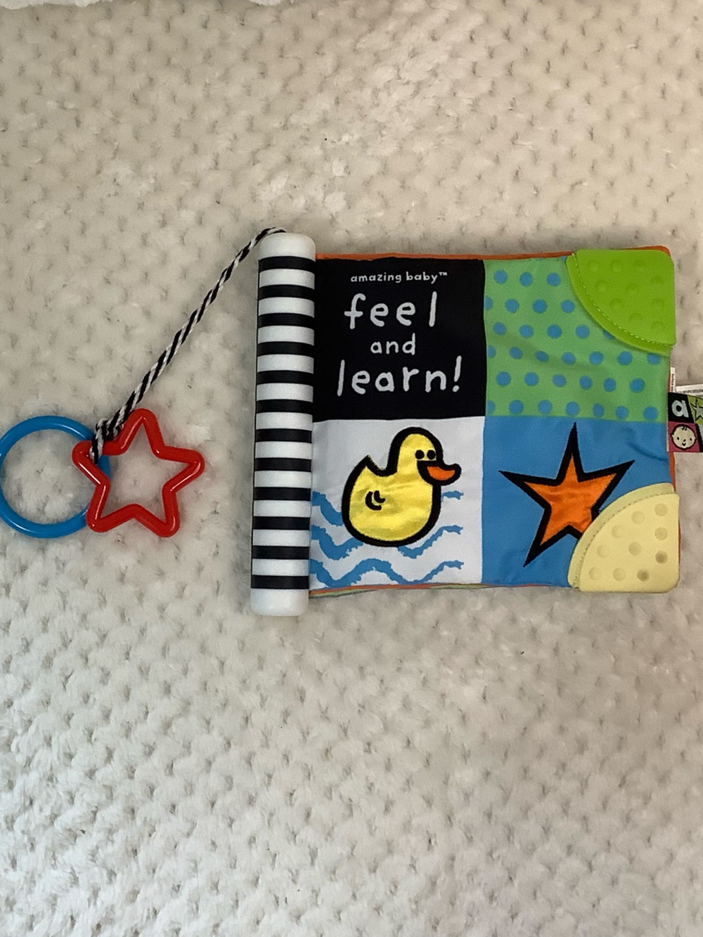 Amazing Baby Feel and Learn Cloth Book Baby Sensory Soft Book